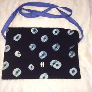 NWOT Handmade Indigo Clutch Purse from West Africa